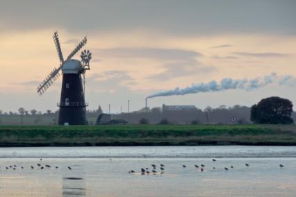 Berney Arms Windmill at Sunset