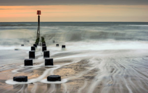 Eccles on Sea at Sunset