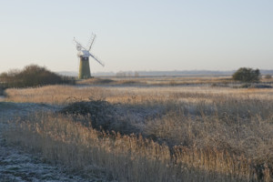 Frosty St Benets Drainage Mill