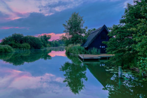 How Hill Boathouse at Sunset