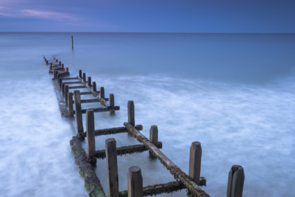 Overstrand beach at dusk