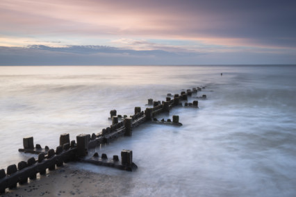 Overstrand beach at dusk