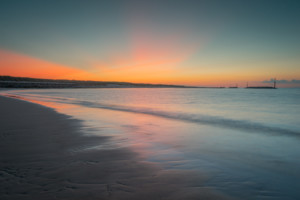 Sea Palling beach at sunset