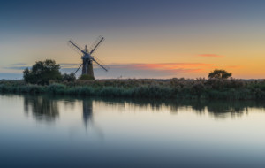 St Benets Drainage Mill at Sunset