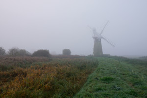 St Benets Drainage Mill Fog