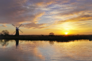 St Benets Drainage Mill at Sunset