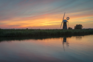 St Benets Drainage Mill at Sunset