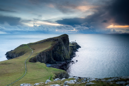 Neist Point Lighthouse looking towards Benbecula