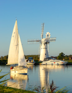 Sailing Boat and Thurne Windpump