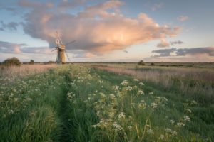 St Benets Drainage Mill at sunset
