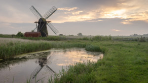 Herringfleet Mill Before Sunet